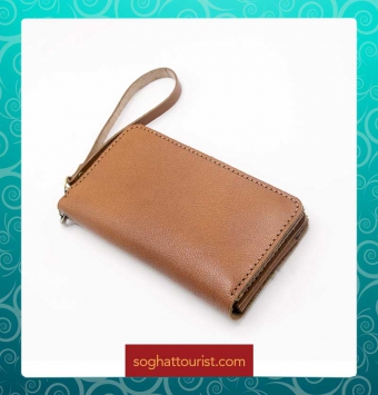 کیف موبایل چرم بزی