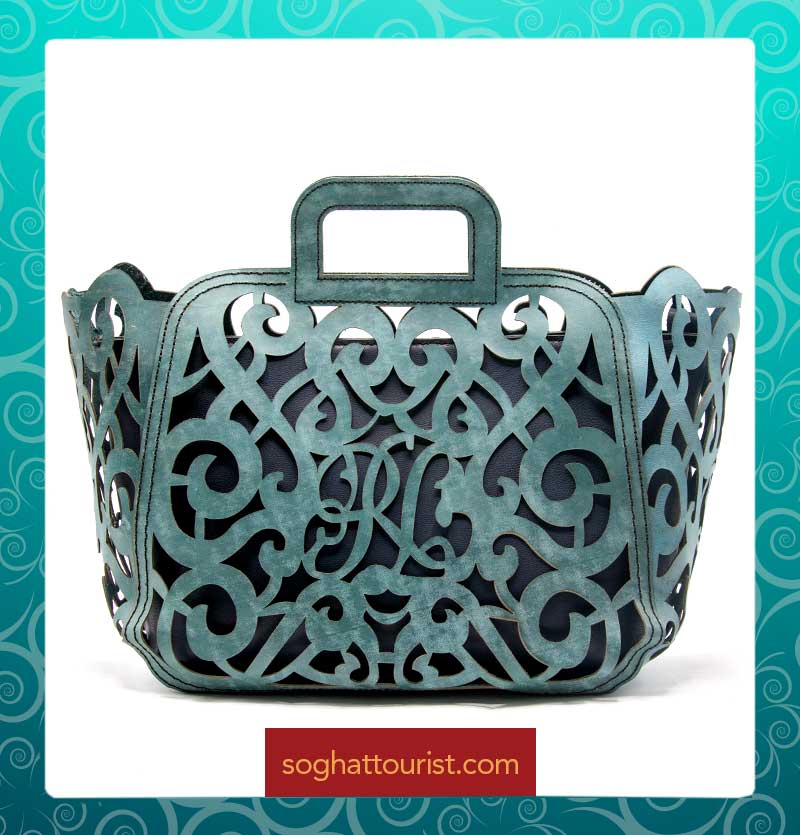 کیف چرم دستی زنانه طرح مشبک