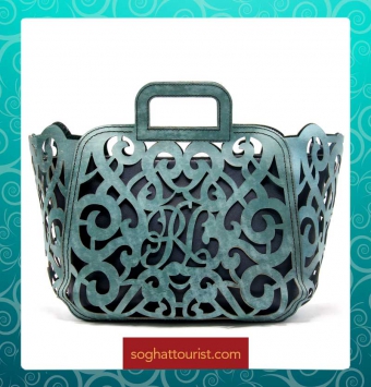 کیف چرم دستی زنانه طرح مشبک