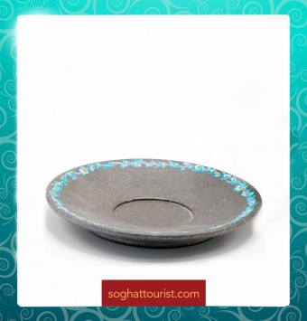 نعلبکی سنگی دارای دور تزئین شده