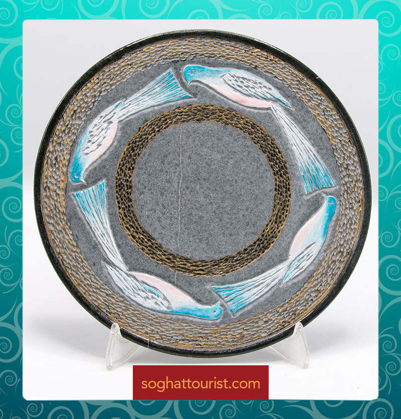 شیرینی خوری سنگی طرح پرنده