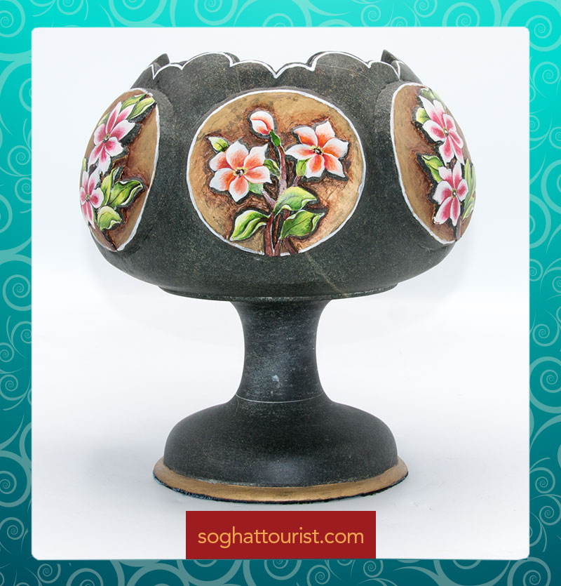 شکلات خوری سنگی طرح گل برجسته