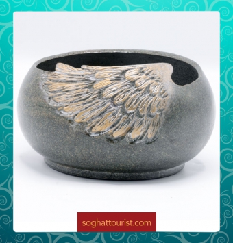 شکلات خوری سنگی طرح پر