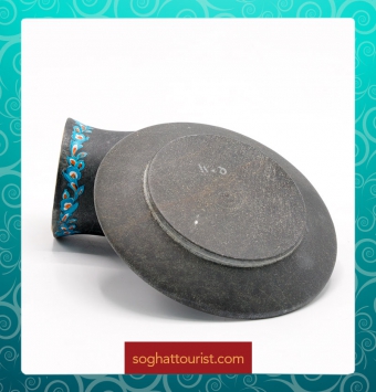 استکان سنگی مزین به نقوش تذهیب فیروزه ای