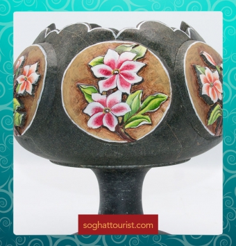 شکلات خوری سنگی طرح گل برجسته