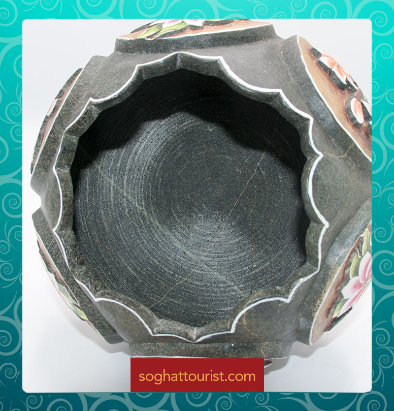 شکلات خوری سنگی طرح گل برجسته