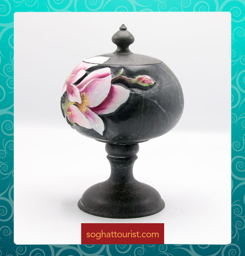 شکلات خوری سنگی طرح گل ماگنولیا