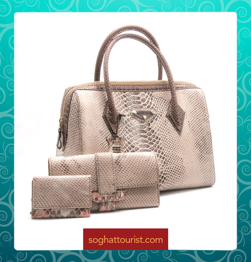 ست کامل کیف چرم زنانه