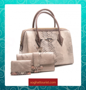 ست کامل کیف چرم زنانه