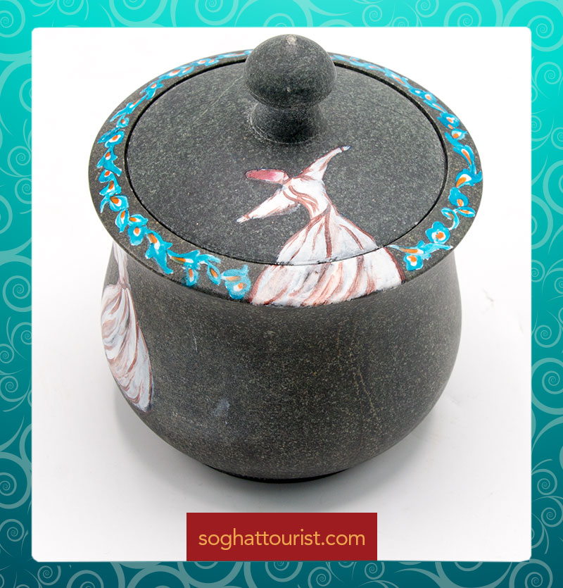 قندان سنگی مزین به نقش سماع