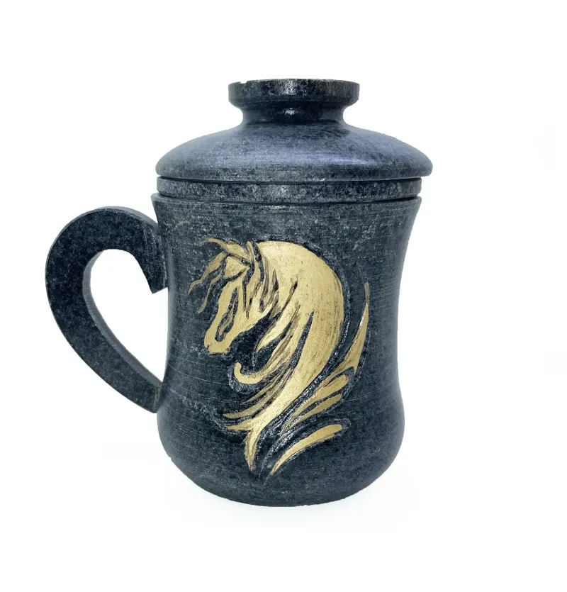 لیوان دمنوش سنگی طرح اسب