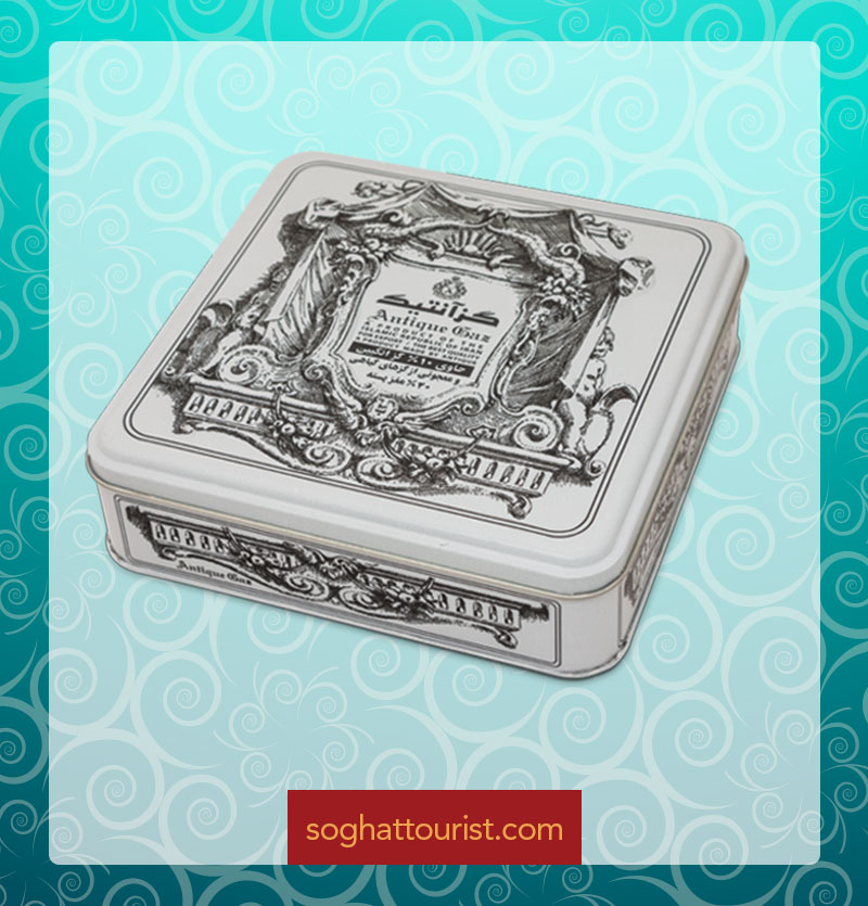 گز لقمه ای غنی شده جعبه فلزی