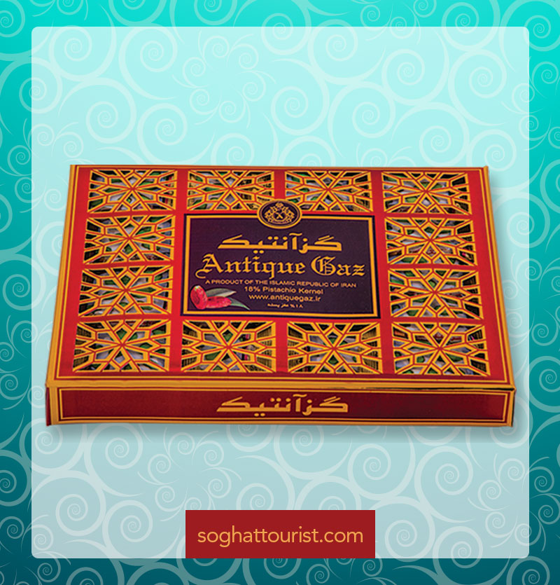 گز لقمه ای پسته ای 18 درصد آنتیک اصفهان