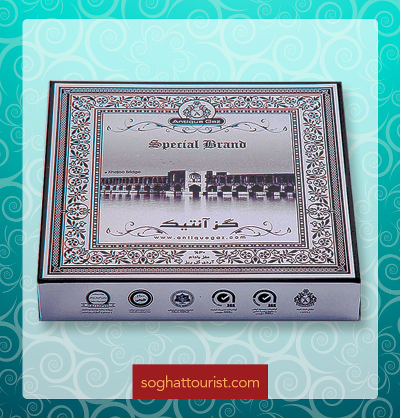 گز آردی گل ریز مغز بادام 30 درصد آنتیک