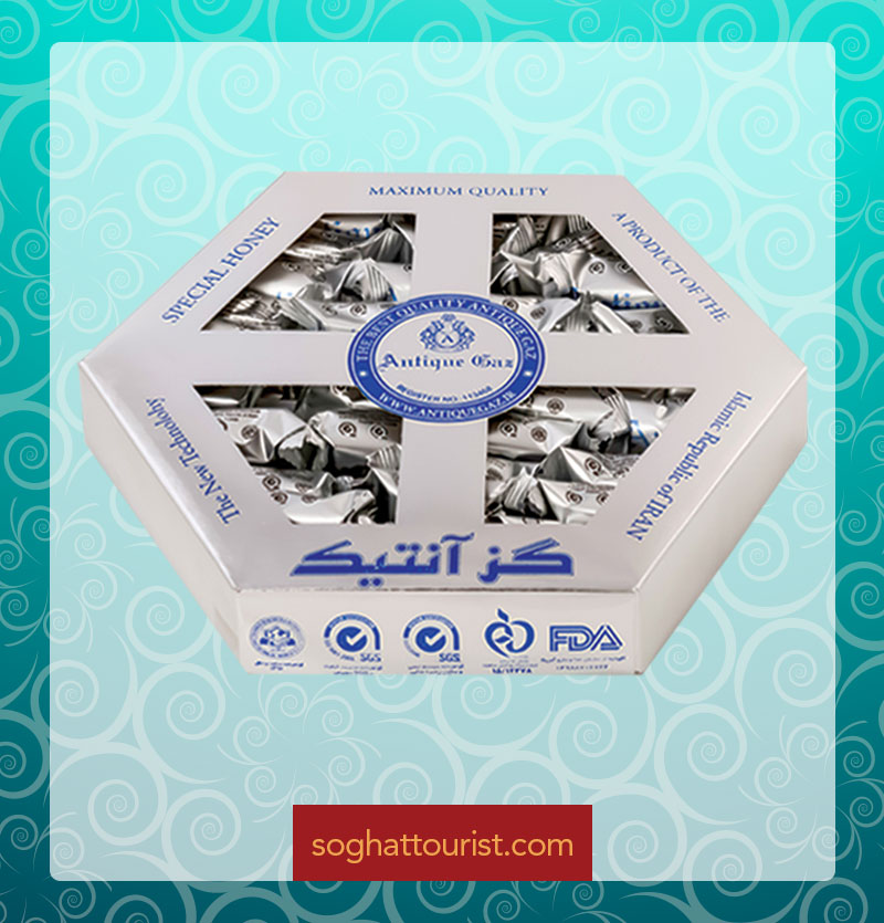 گز لقمه ای 40 درصد مغز بادام آنتیک