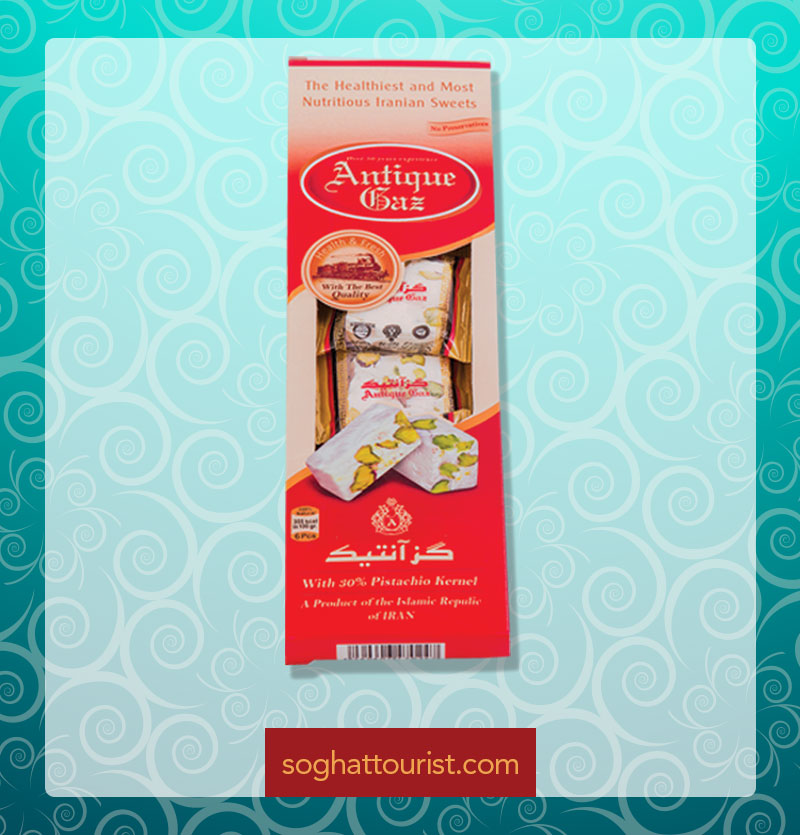 گز لقمه ای 30 درصد مغز پسته 6 عددی