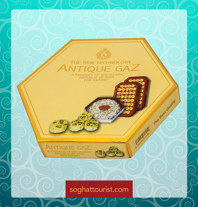 گز پذیرایی 25 درصد مغز پسته و بادام آنتیک