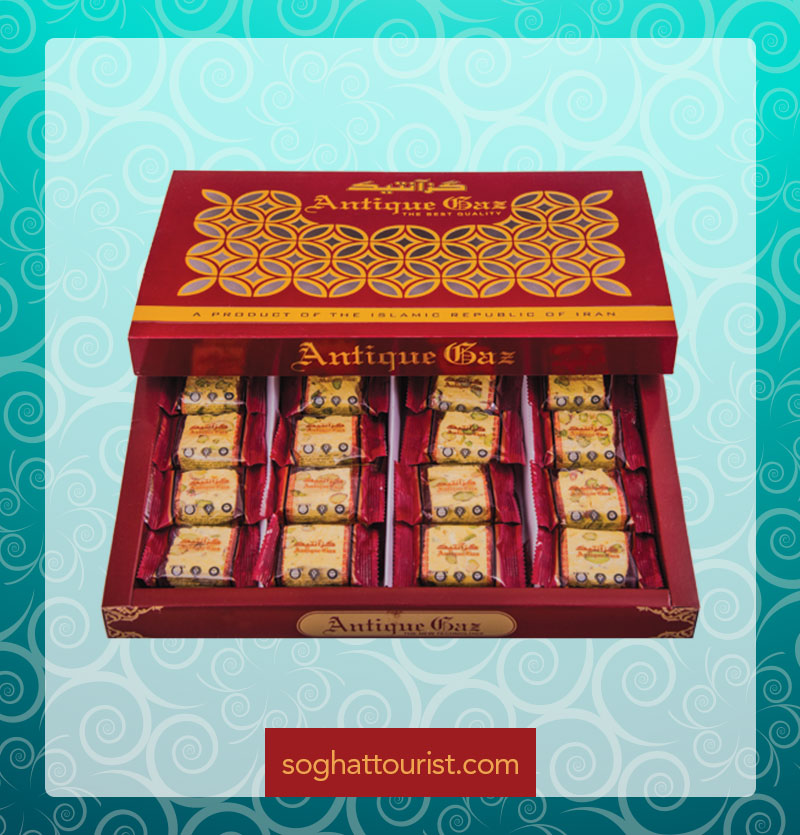 گز 25درصد مغز پسته زعفرانی آنتیک