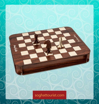 گز لقمه ای 30 درصد مغز پسته آنتیک طرح شطرنج